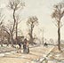 Imagen deCamino de Versalles, Louvenciennes: Sol de invierno y nieve. Ca. 1869-1870 de Camille Pissarro